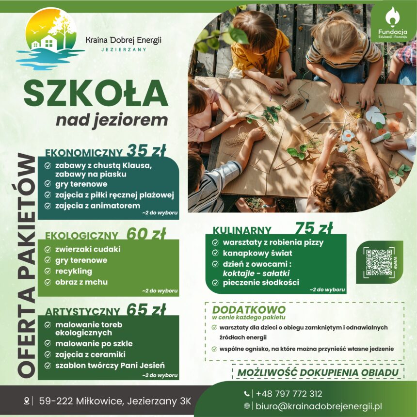 Szkoła nad jeziorem.