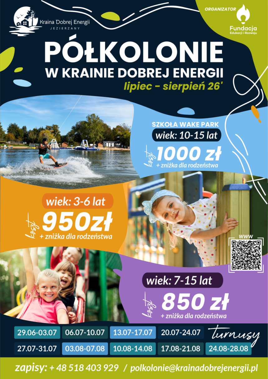 Ruszyły zapisy na letnie półkolonie 2026!